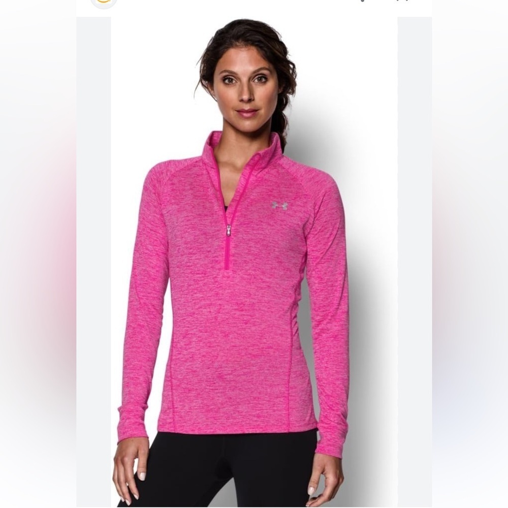UNDER ARMOUR Pink Lightweight Quarter Zip Top